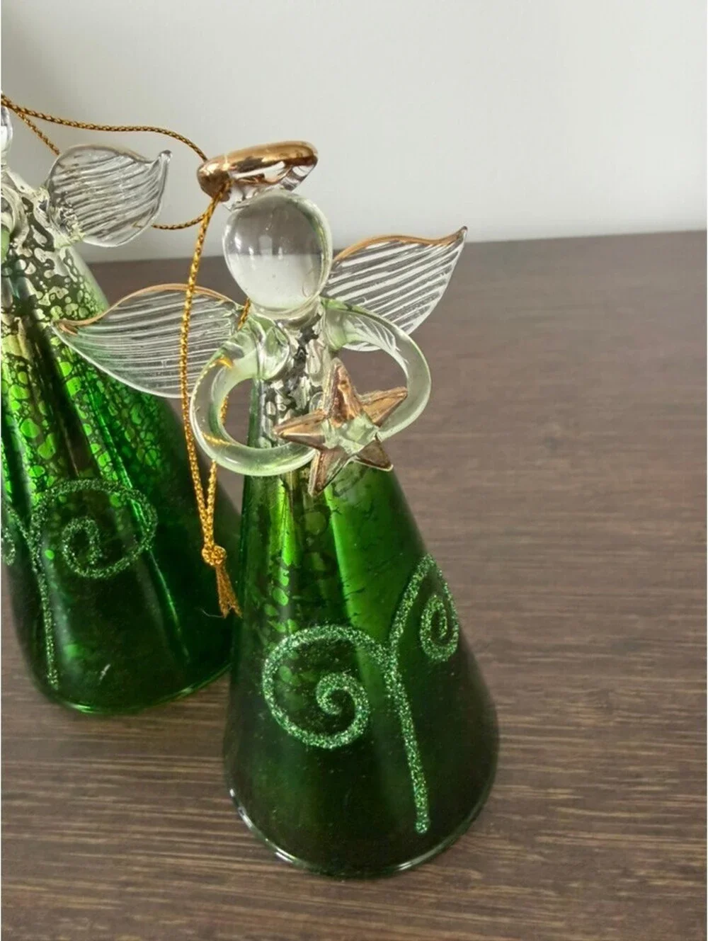 Glass Angel Holiday Ornaments